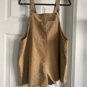 Talulah Brown Short Overalls